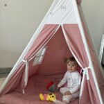 Šator za igru sa imenom - Puder roze