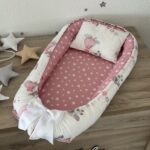 Gnijezdo s jastukom - Puder roze zvjezdice i Roze Pande