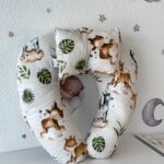 Višenamjenski jastuk za dojenje/hranjenje bebe – Bež Safari