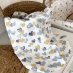 Muslin Tetra Pelena 75x75cm - Plava Srca