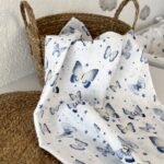 Muslin Tetra Pelena 75x75cm - Plavi Leptirići