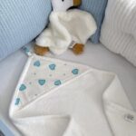 Peškir frotirni - Bijela sa Plavim srcima