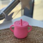 Silikonska čaša sa slamkom - Pink