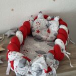 Gnijezdo sa pletenicom i jastukom - Crvena i Good Night