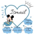 Ukrasni jastuk - Sa imenom i podacima rođenja - 10