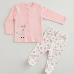 Set Duks na kopčanje i Hlače Roze Ovčica