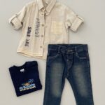 Set košulja, majica i hlače - Bež