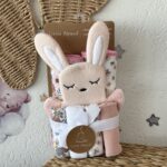 Set 2 peškira, 4 brisalice i spužva za kupanje Little Alpaca - Roze Zeko