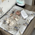 Podloga za presvlačenje sa 2 nepropusne plahte Plavi Zeko u Džemperu i Waffle