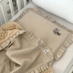 Set Premium Minky dekica, memory jastuk i jastučnica - Bež Vichy