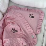 Set Premium Minky dekica, memory jastuk i jastučnica - Roze Prugice