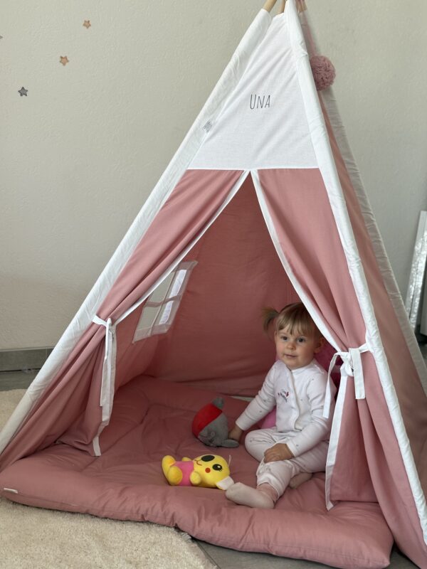 Šator za igru sa imenom - Puder roze