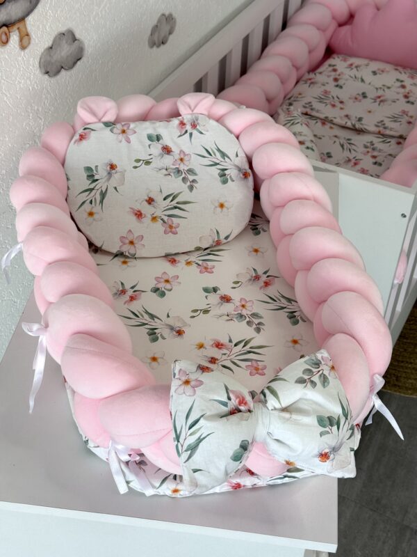 Gnijezdo pletenica Velvet Roze i Behar, s jastukom