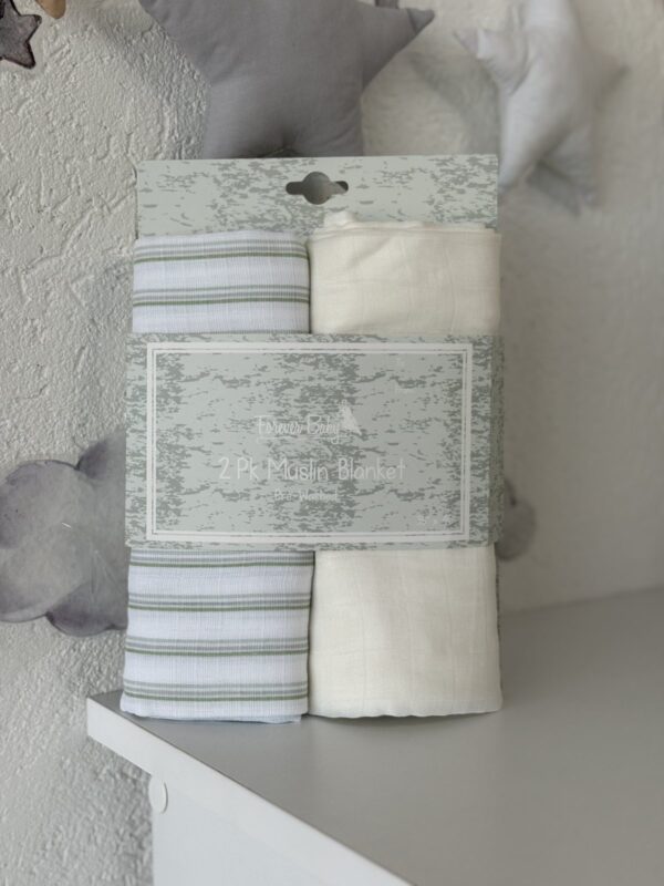 Set 2 Muslin pelene Forever Baby - Pruge Siva