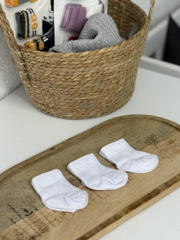 Čarape za novorođenče 3u1 - Bijela