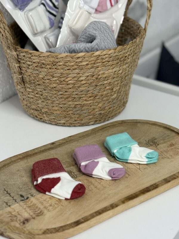 Čarape za novorođenče 3u1 - Mix