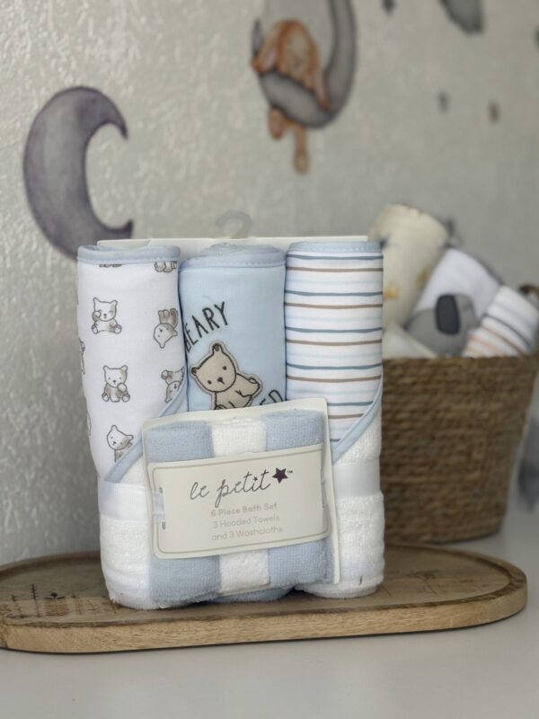 Set 3 peškira i 3 brisalice Le Petit - Beary Loved Plava