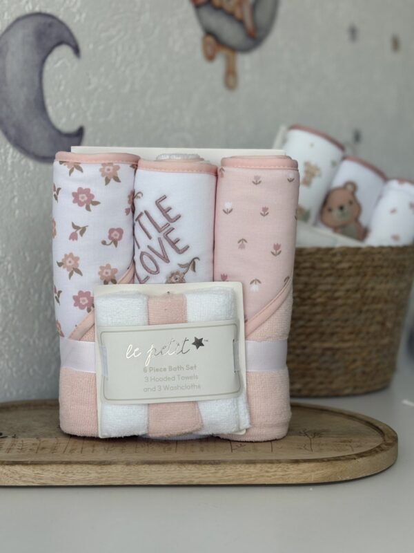 Set 3 peškira i 3 brisalice Le Petit - Little Love Roze