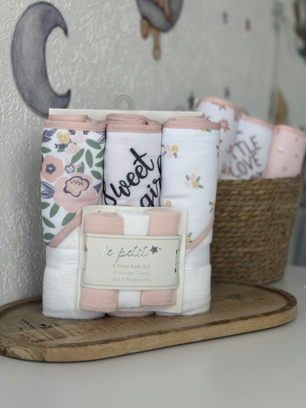 Set 3 peškira i 3 brisalice Le Petit - Sweet girl Roze