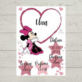 Poster sa podacima rođenja bebe - Model 2
