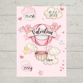 Poster sa podacima rođenja bebe – Model 10