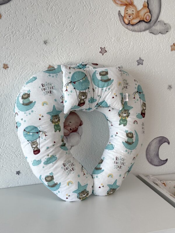 Višenamjenski jastuk za dojenje/hranjenje bebe – Tirkiz Balon