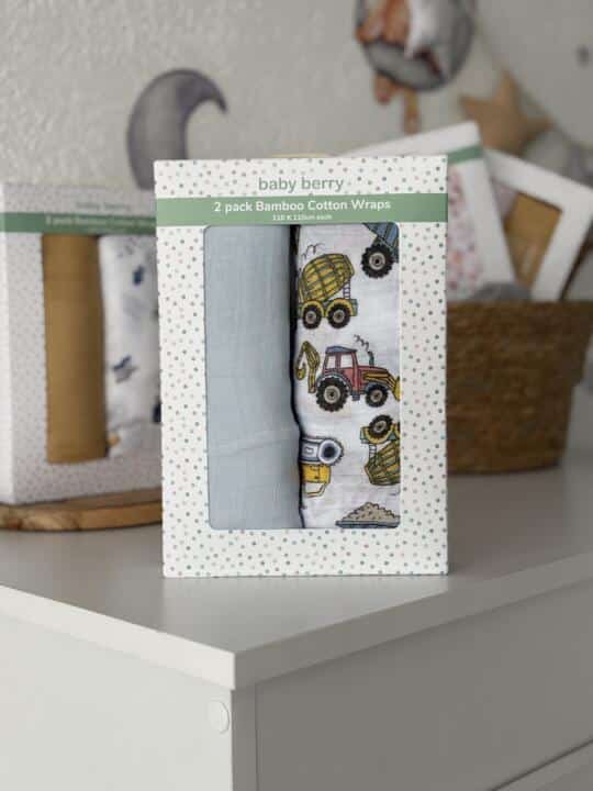 Set Baby Bamboo dvije muslin pelene 110x110cm Baby Berry - Plava Bageri