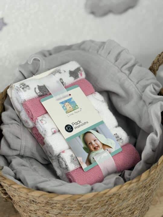 Set 12kom frotirne brisalice Little Alpaca - Puder roze Kitty