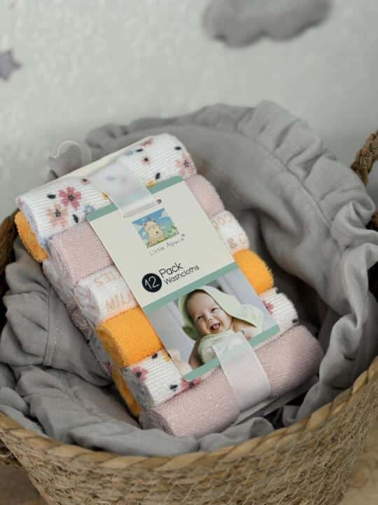 Set 12kom frotirne brisalice Little Alpaca - Narandžasta Flower