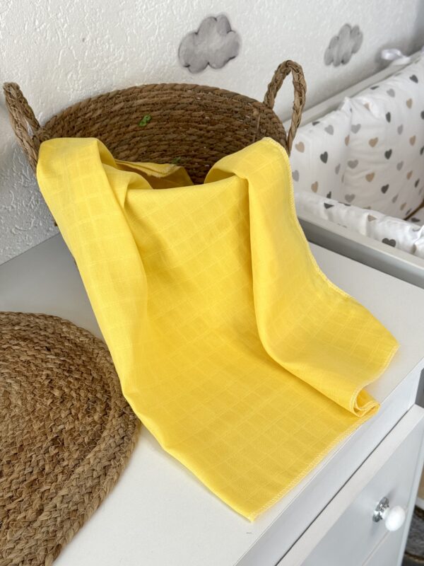 Muslin Tetra Pelena 75x75cm - Žuta