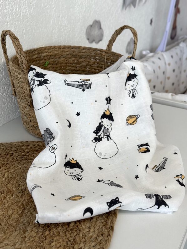 Muslin Tetra Pelena 75x75cm - Mali Princ Žuti