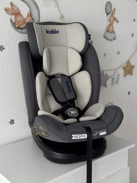 Autosjedalica Kidilo - ISOFIX/ROTOFIX - Siva