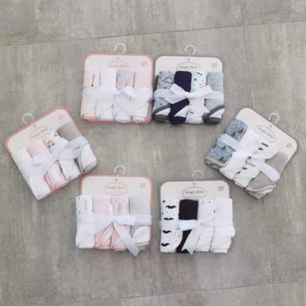 Set 4kom frotirne brisalice Snuggly Baby