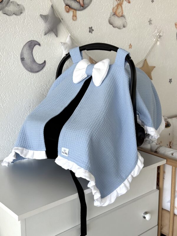 Prekrivač za autosjedalicu Waffle - Plava