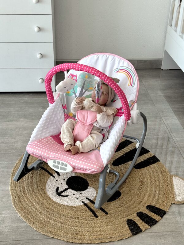 Vibraciona Ležaljka Baby Lounge - Roze